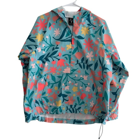 Nike Sportswear Jacket water Repel Floral Printed 1/4 Zip Kangaroo pocket L - Picture 6 of 14